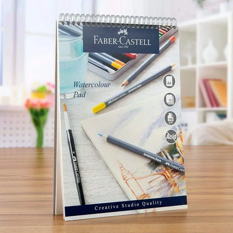 ■ Faber-Castell - Watercolour A4 Spiral Pad - 190gms - 15 Sheets