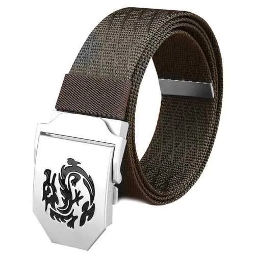 120CM Mens Nylon Alloy Buckle Military Tactical Belts Outdoor Jeans Strip