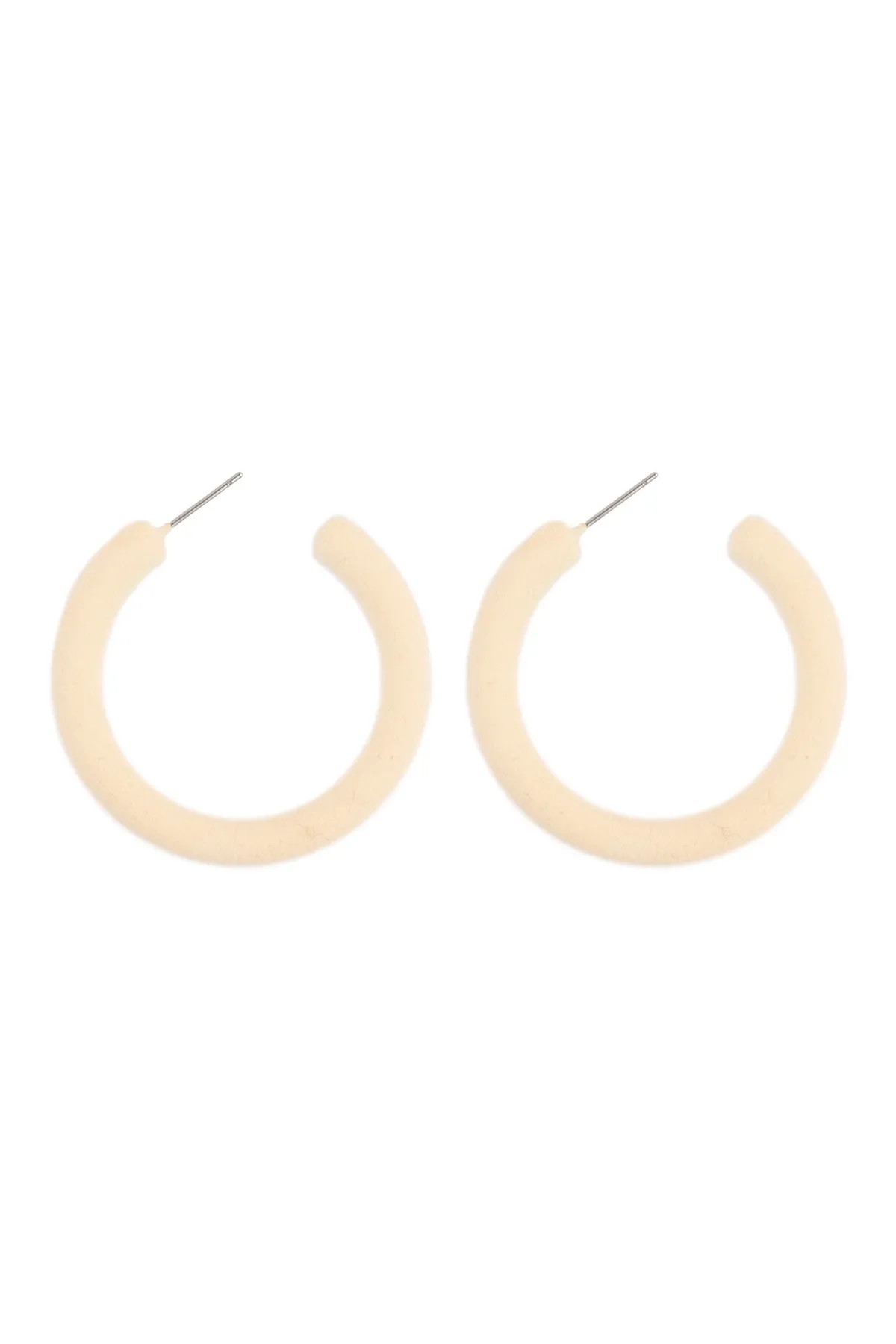 1.5" VELVET HOOP EARRINGS