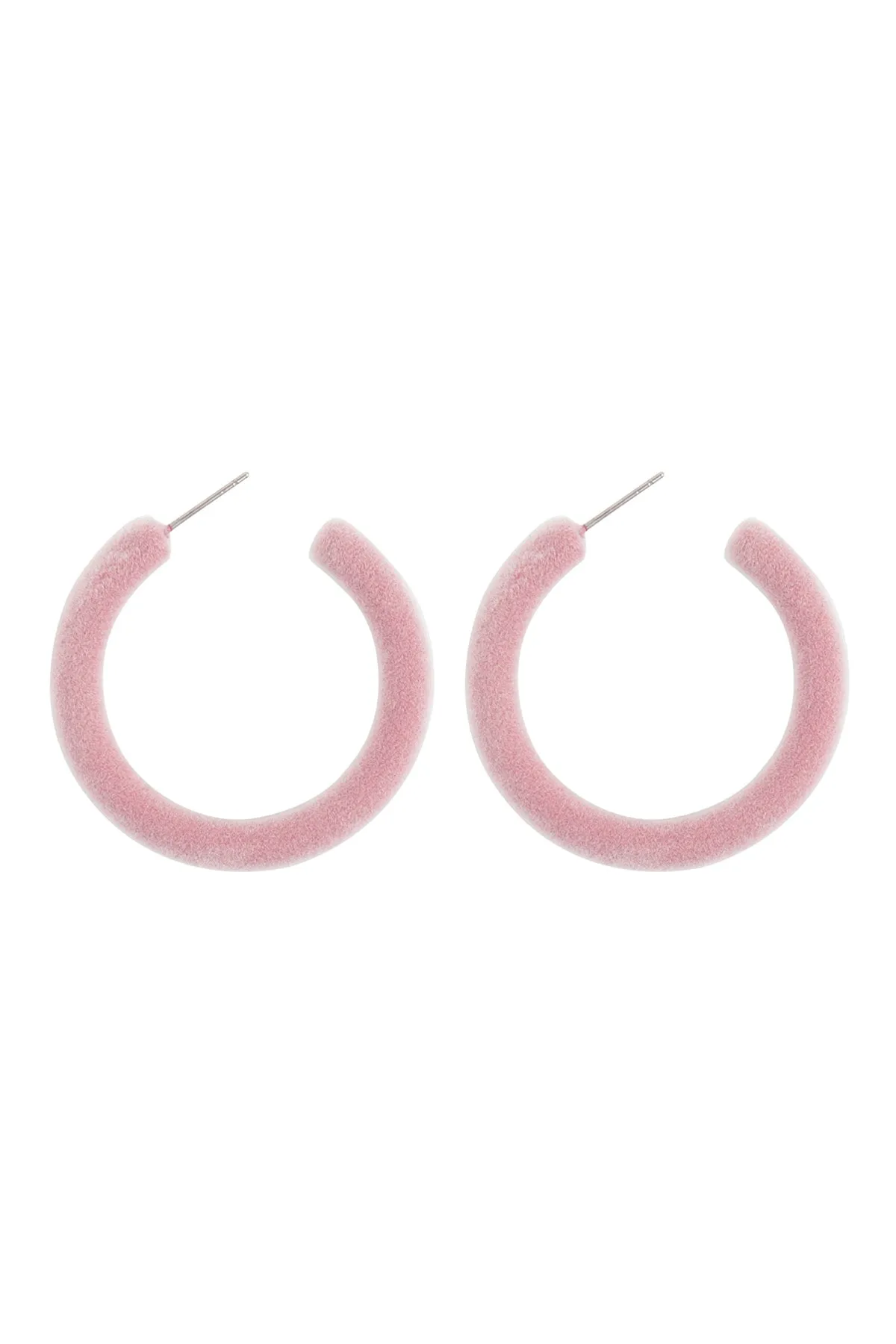 1.5" VELVET HOOP EARRINGS