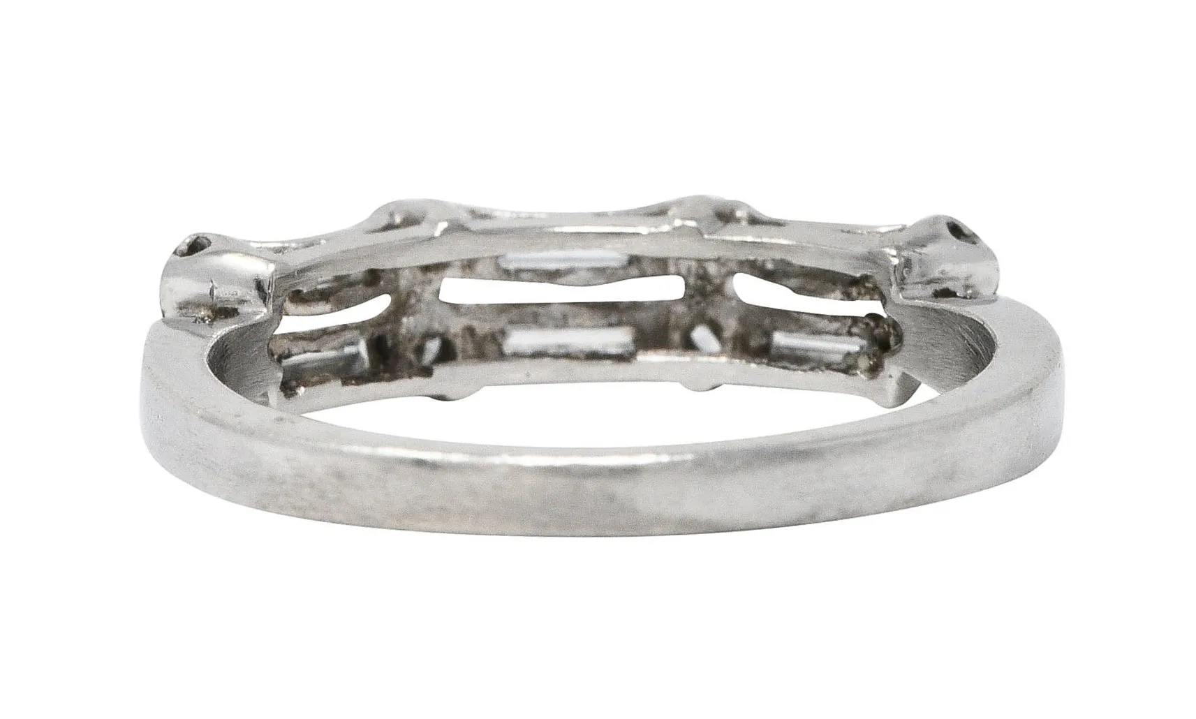 1950's Mid-Century Diamond Platinum Anniversary Band Ring