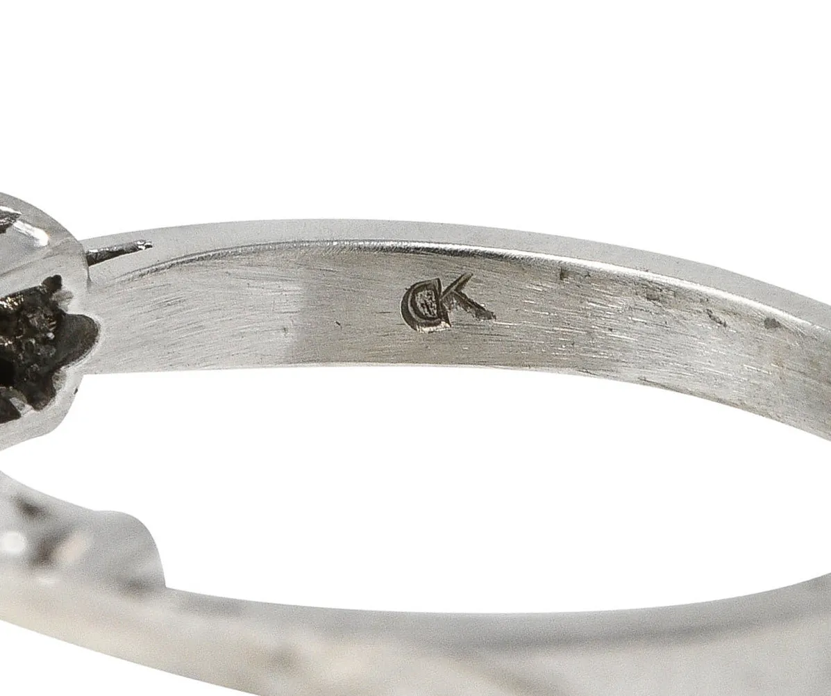 1950's Mid-Century Diamond Platinum Anniversary Band Ring