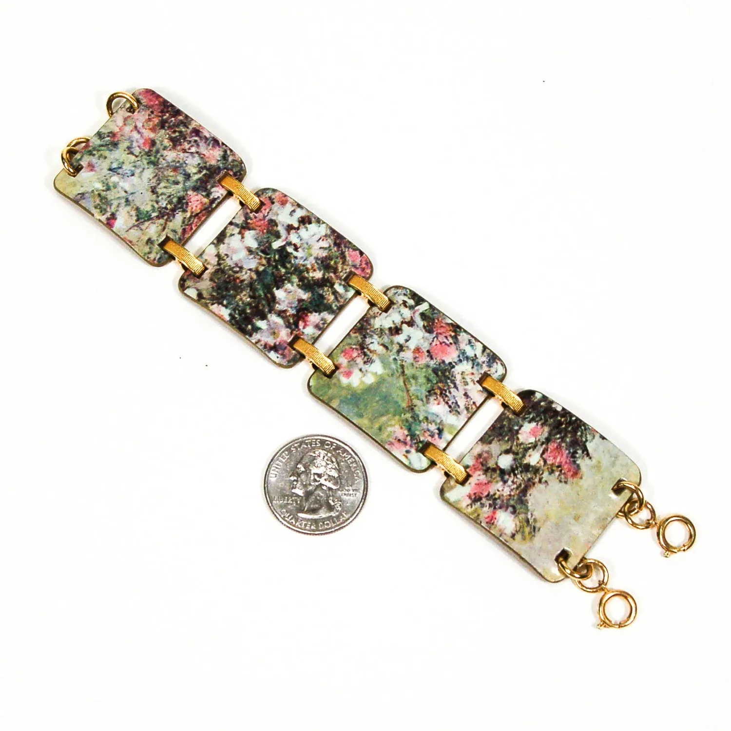 1960's Abstract Colorful Enamel and Copper Bracelet
