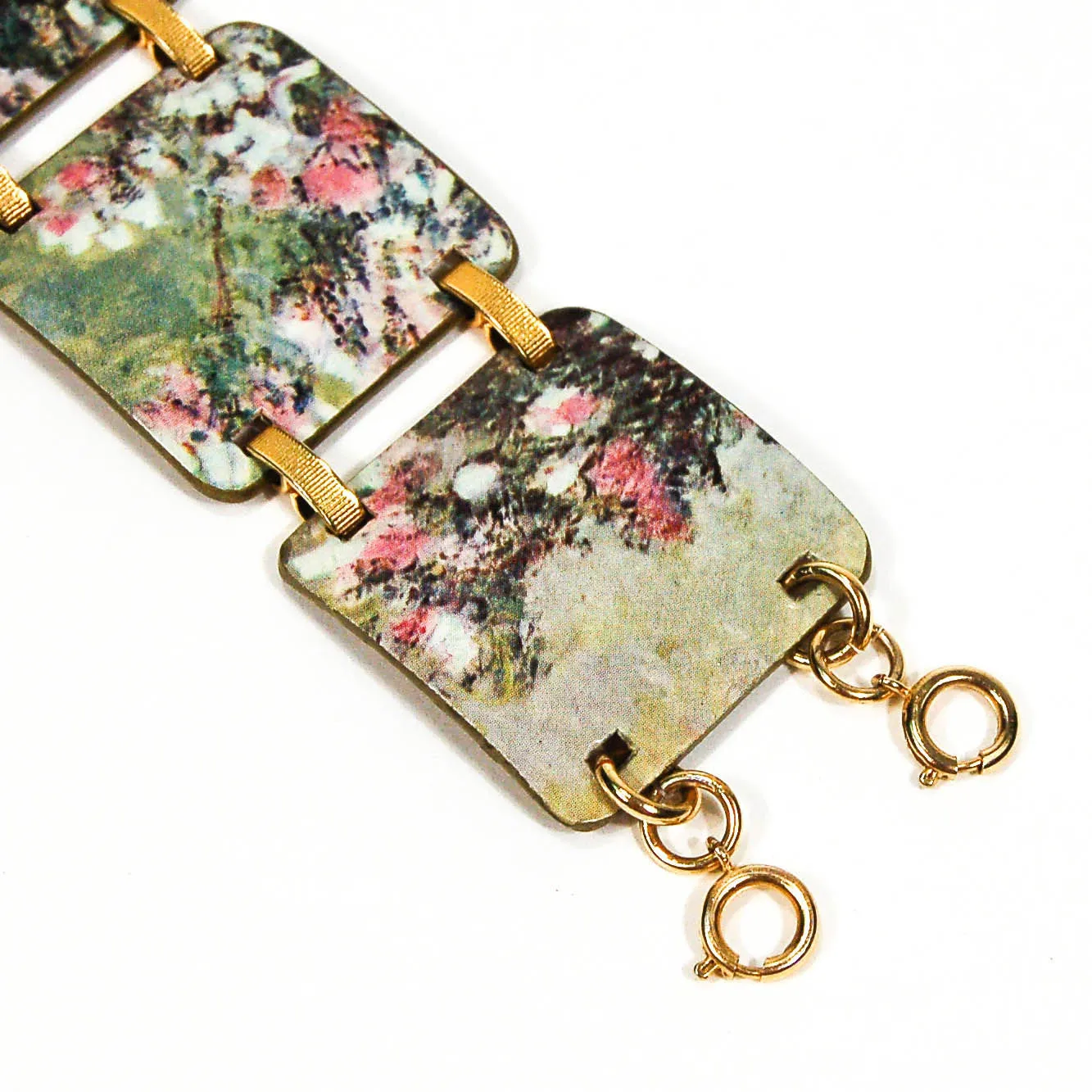 1960's Abstract Colorful Enamel and Copper Bracelet