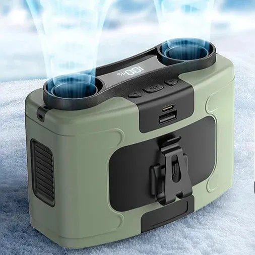 20000mAh Outdoor Portable Waist Fan Hanging Neck Fan with Power Bank