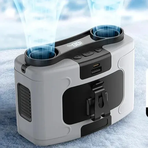 20000mAh Outdoor Portable Waist Fan Hanging Neck Fan with Power Bank