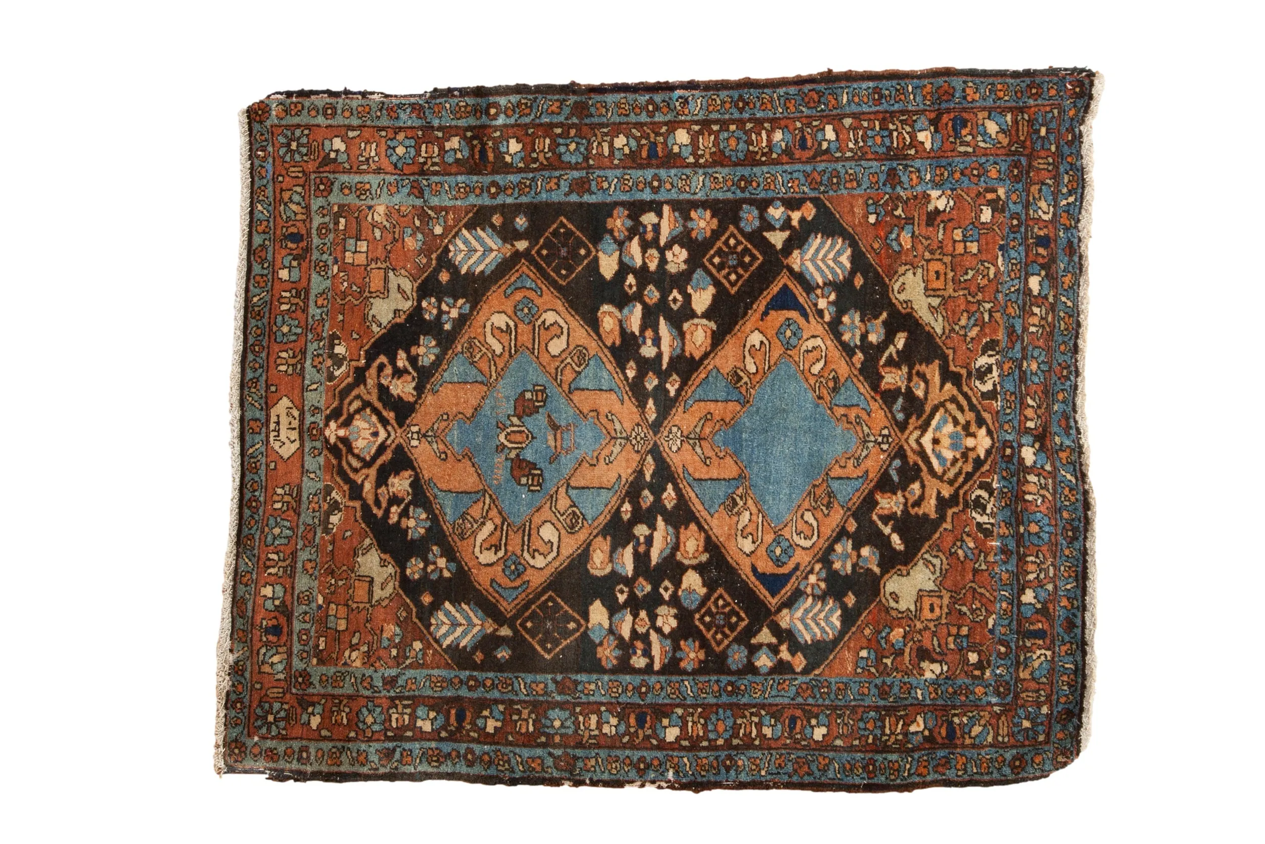 3.5x4.5 Vintage Fine Heriz Square Rug