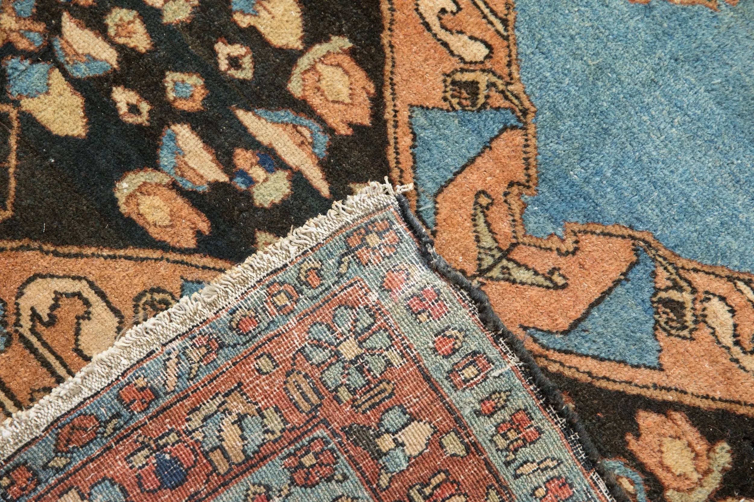 3.5x4.5 Vintage Fine Heriz Square Rug