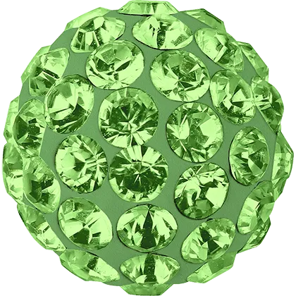 86001 Swarovski BeCharmed Pave Ball, Peridot (214) / Light Green (10)
