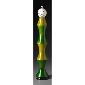 A2-4 in Green, White, and Black Wooden Pepper Mill Grinder  by Robert Wilhelm of Raw Design