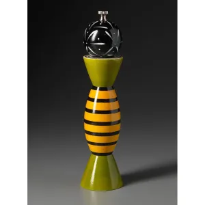 Aero AE-11 in Green, Yellow, and Black Wooden Salt Shaker or Pepper Mill Grinder by Robert Wilhelm of Raw Design