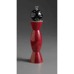 Aero in Red, Black, and White Wooden Salt Shaker or Pepper Mill Grinder by Robert Wilhelm of Raw Design