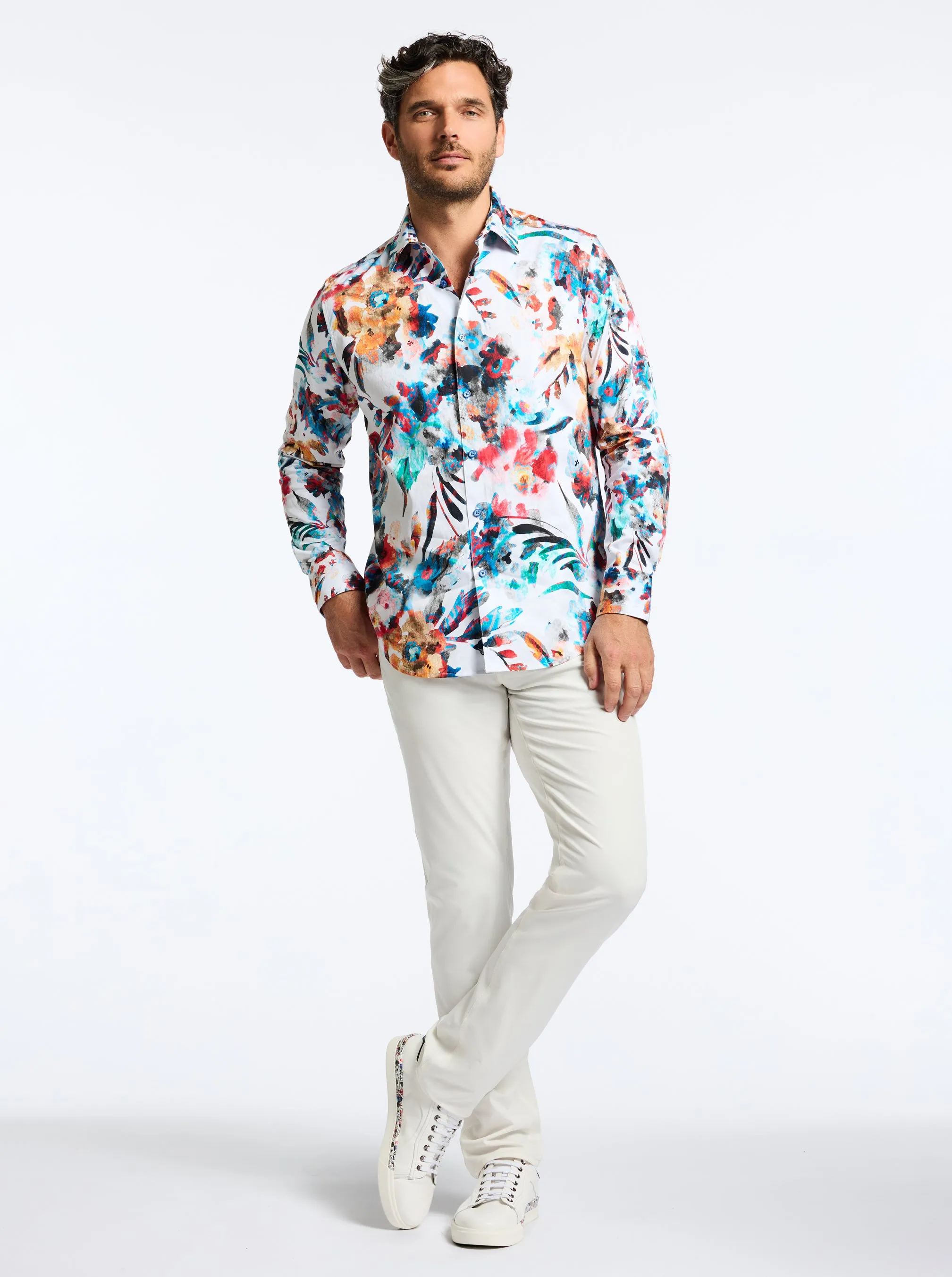 ARETES LONG SLEEVE BUTTON DOWN SHIRT