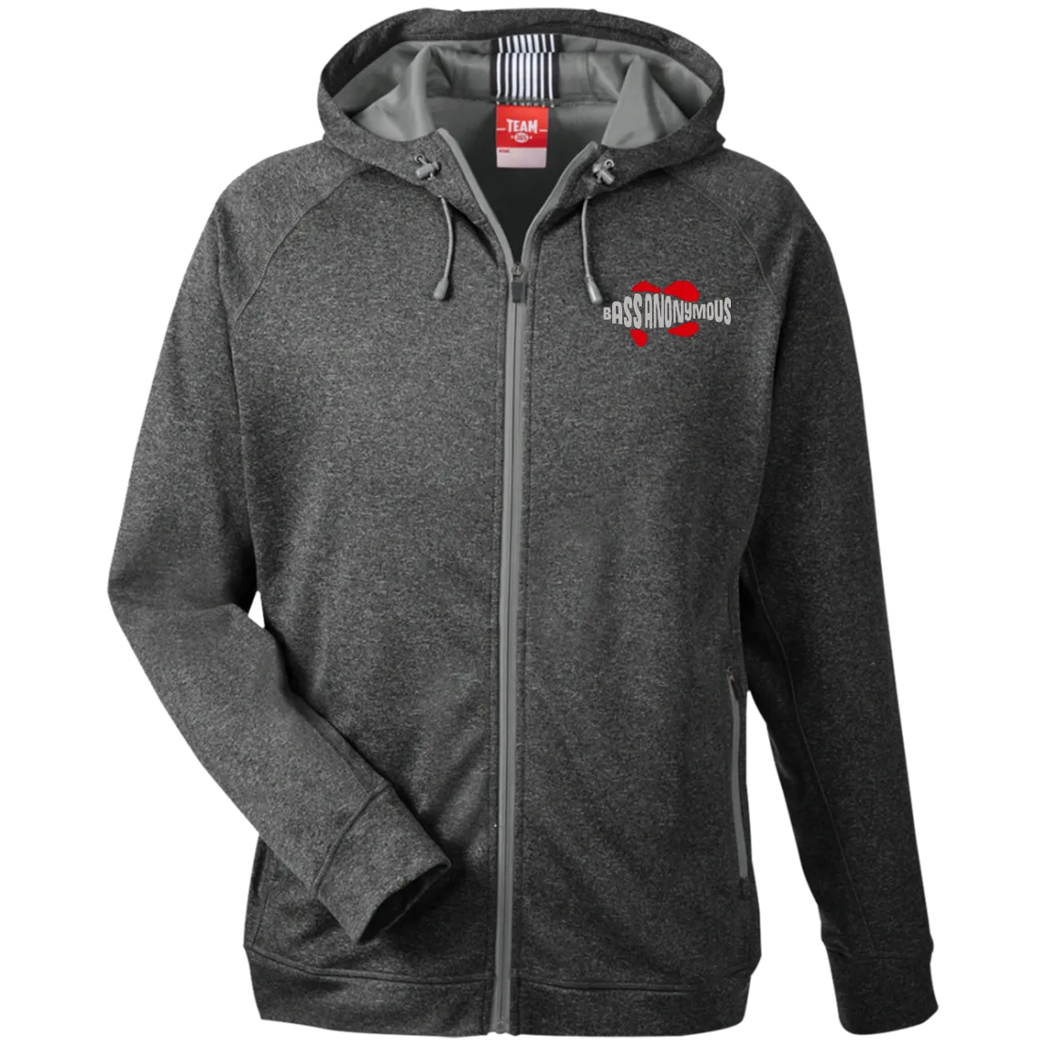 BA Men's Gray/Red SwimLogo Performance Hooded Jacket