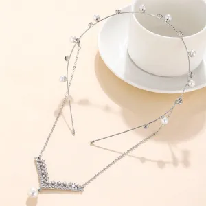 Back Hanging Pearl Hairband Headband