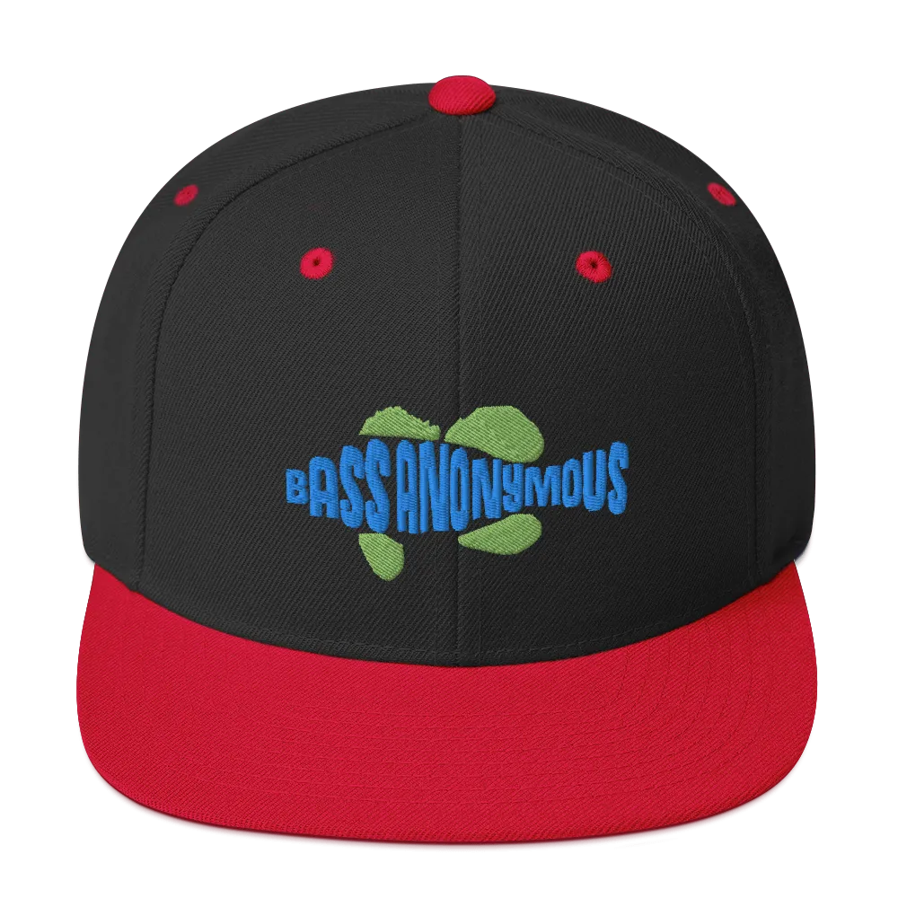 Bass Anonymous Snapback Hat Swim Logo Blue/Green