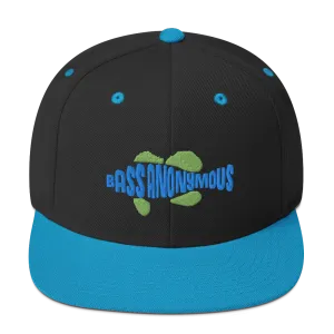 Bass Anonymous Snapback Hat Swim Logo Blue/Green