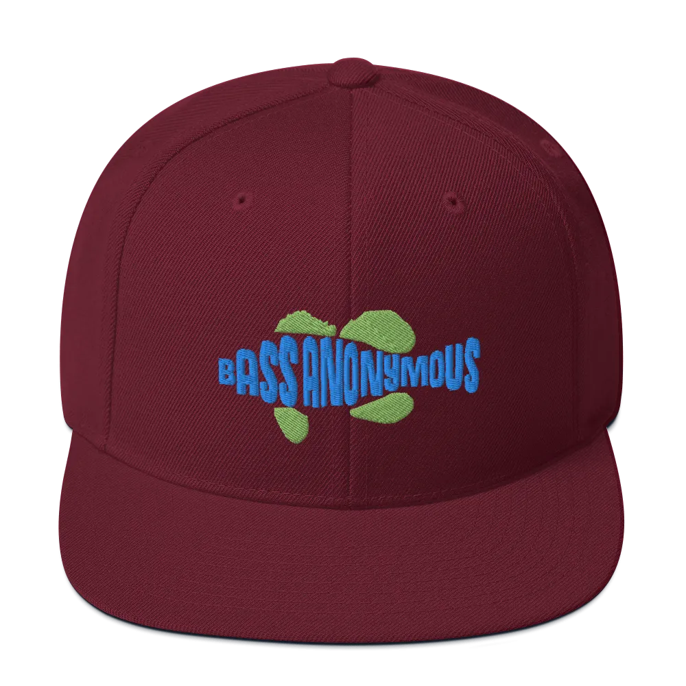 Bass Anonymous Snapback Hat Swim Logo Blue/Green