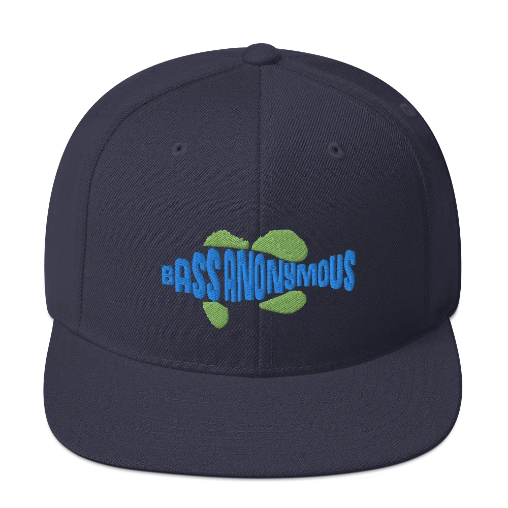 Bass Anonymous Snapback Hat Swim Logo Blue/Green