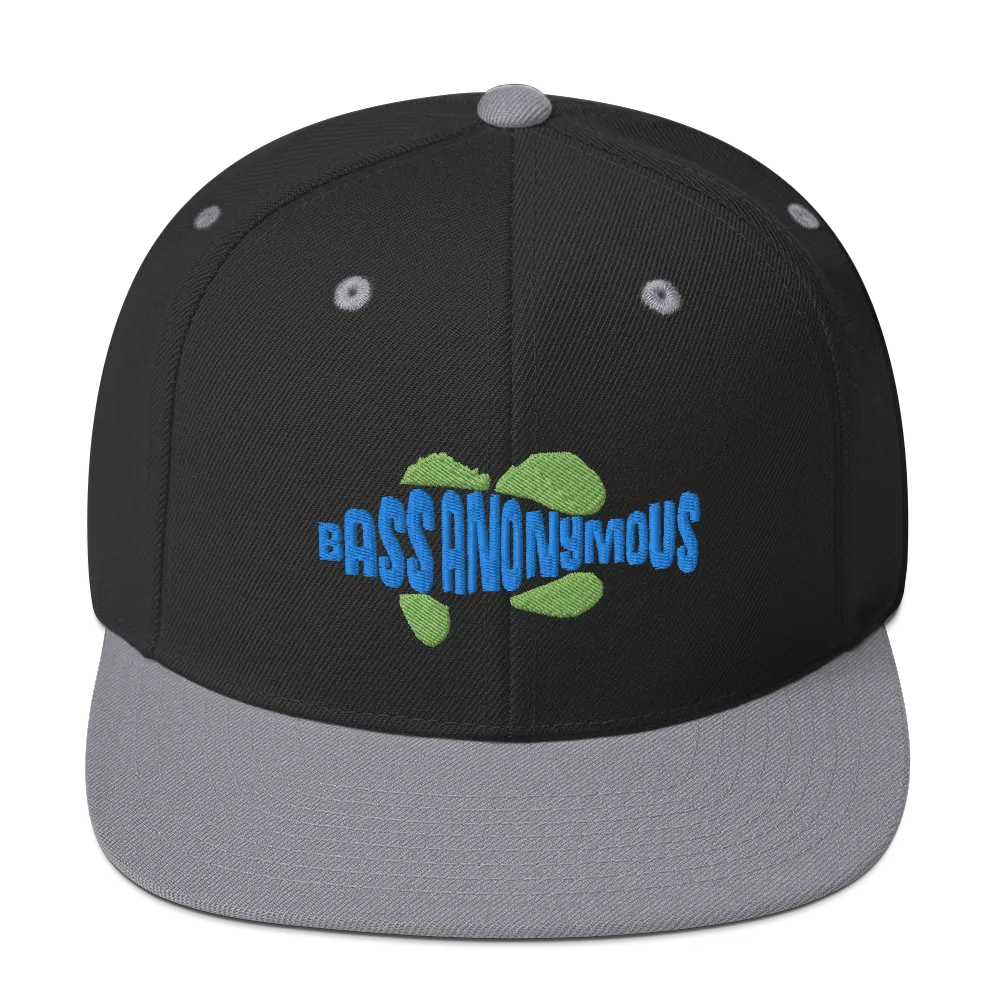 Bass Anonymous Snapback Hat Swim Logo Blue/Green