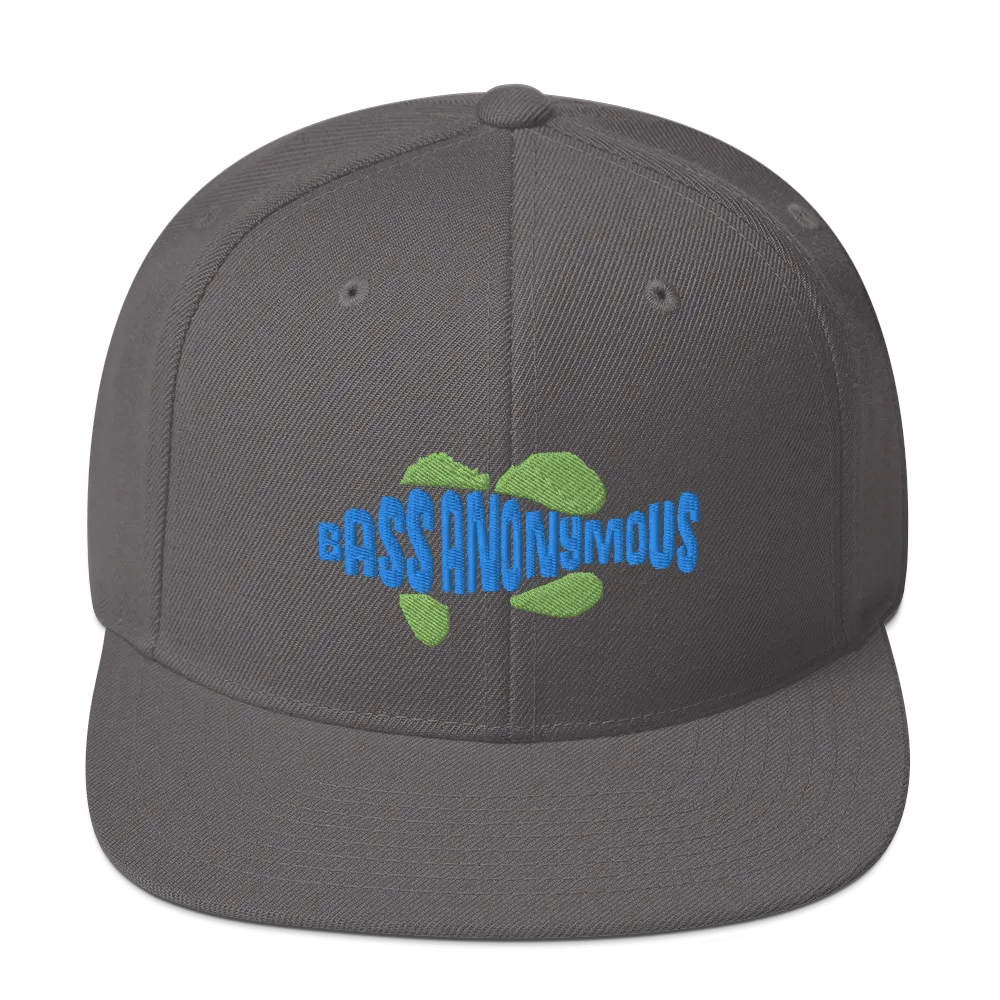 Bass Anonymous Snapback Hat Swim Logo Blue/Green