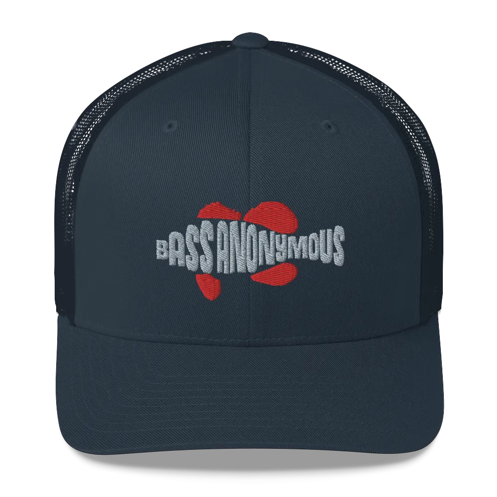 Bass Anonymous Trucker Cap Gray/Red Swim Logo