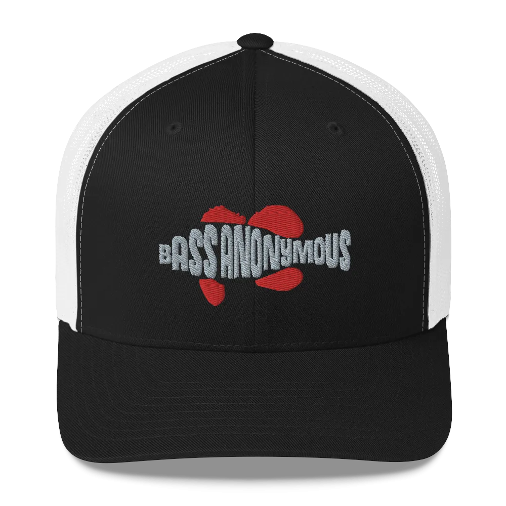 Bass Anonymous Trucker Cap Gray/Red Swim Logo