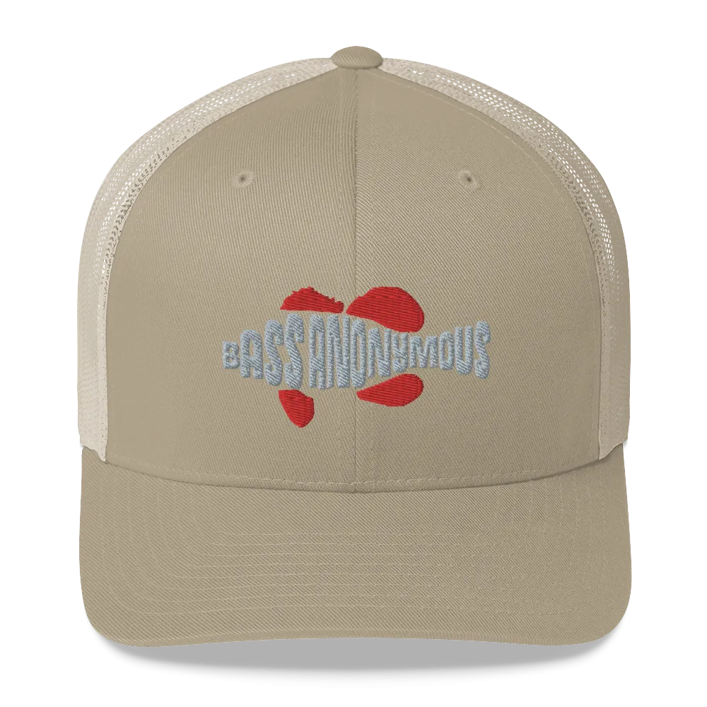 Bass Anonymous Trucker Cap Gray/Red Swim Logo