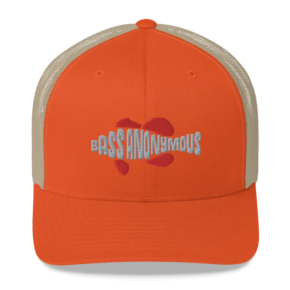 Bass Anonymous Trucker Cap Gray/Red Swim Logo