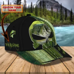 Bass Fishing 22- Personalized Name Cap - Lta98