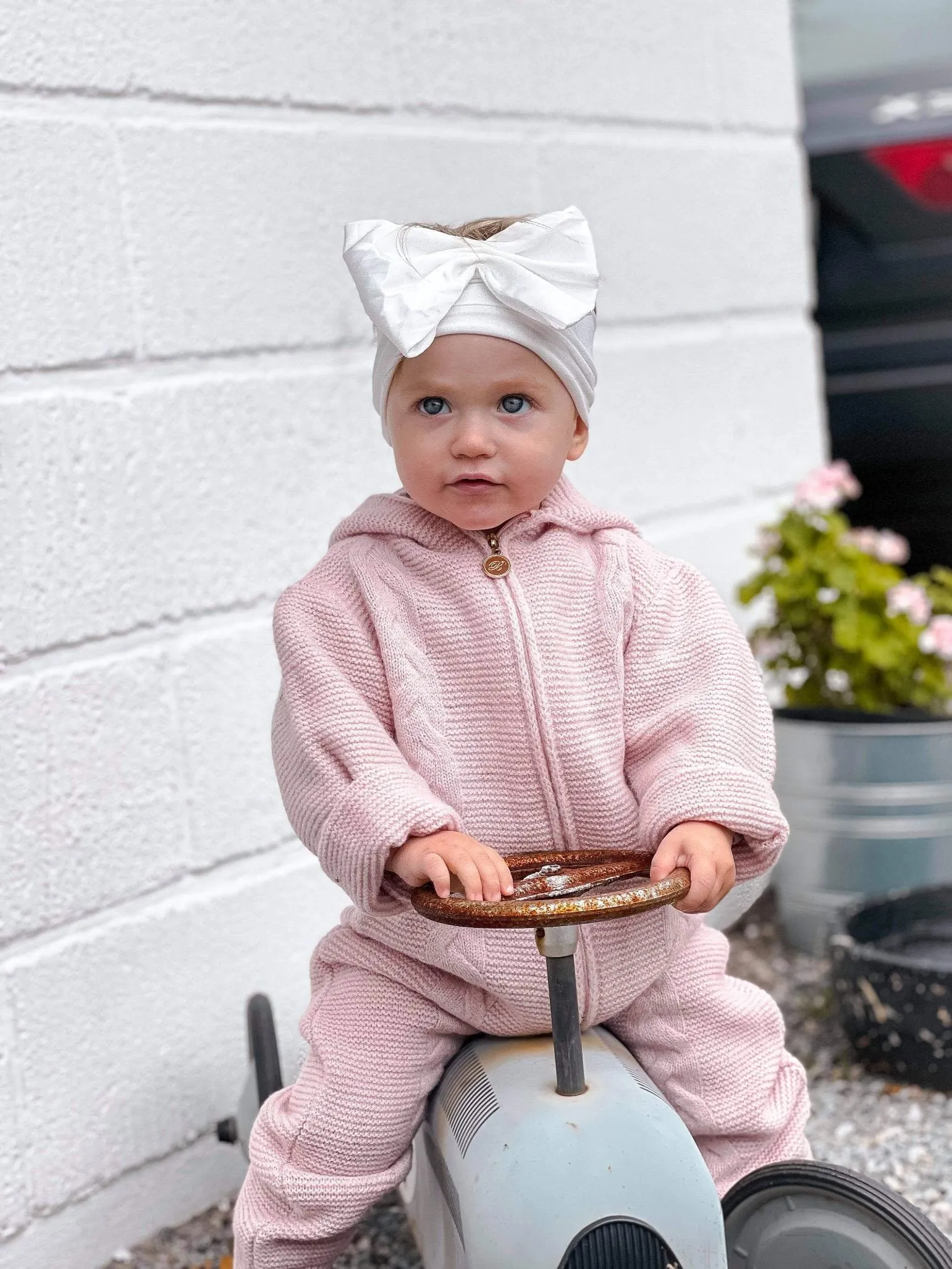 Bella - Satin Headband - White