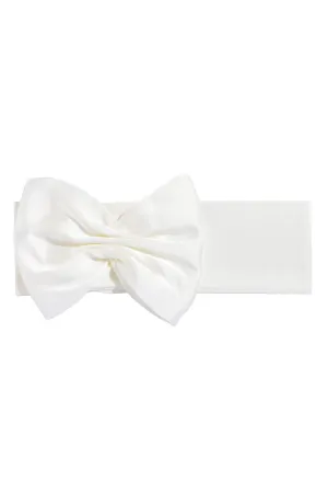 Bella - Satin Headband - White