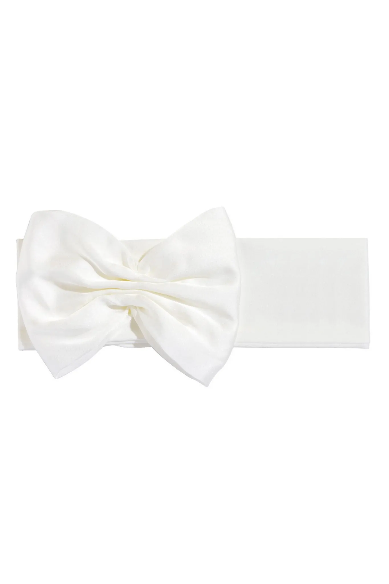 Bella - Satin Headband - White