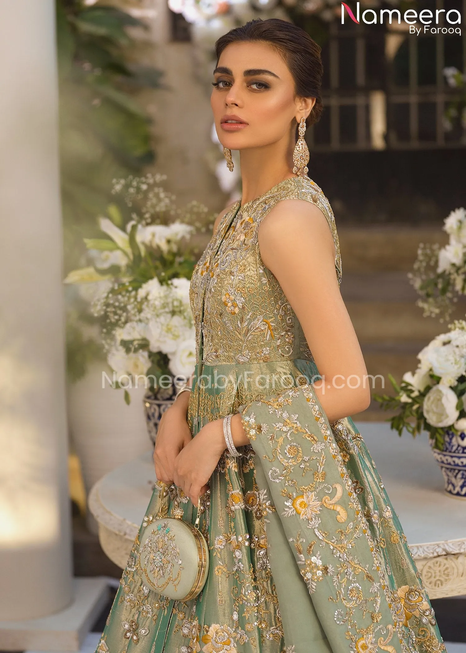 Bridal Lehenga with Pakistani Pishwas Dress #BS516