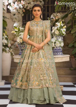 Bridal Lehenga with Pakistani Pishwas Dress #BS516