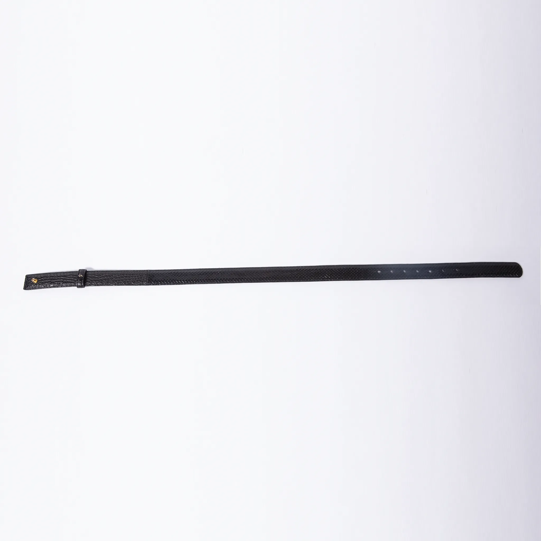 CA Amazon Black Alligator and Black Python Couture Waist Belt