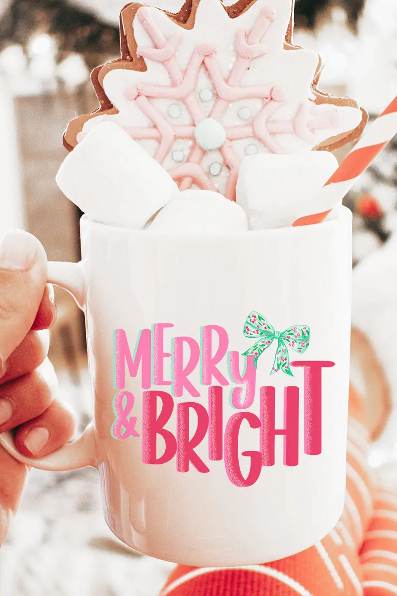 Checkered Retro Coquette Bows Ceramic Mug