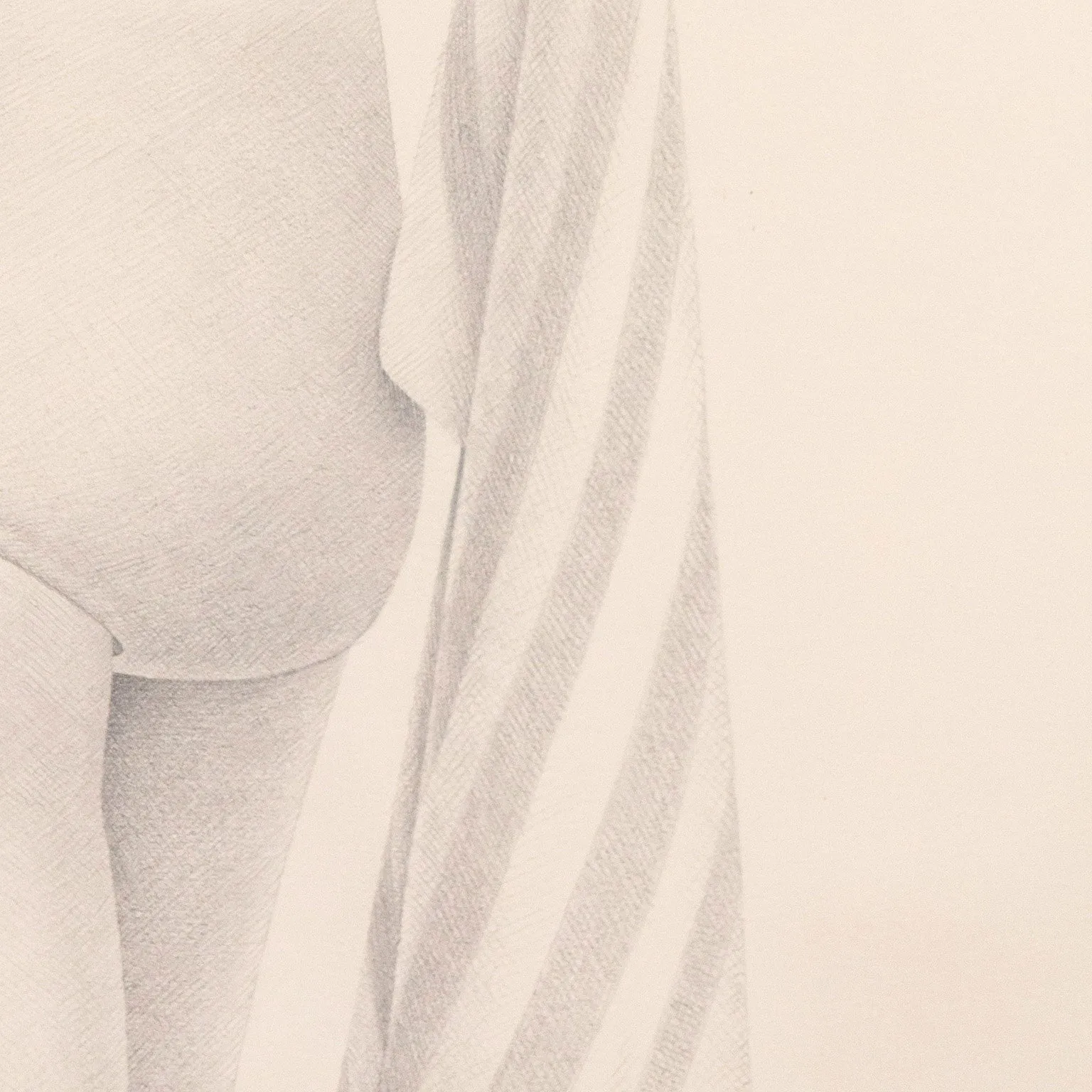 CHRISTOPHER PRATT "GIRL WITH STRIPED TOWEL" DRAWING, 1973