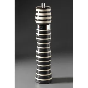 Combo C-8 Black and White Wooden Salt and Pepper Mill Grinder Shaker by Robert Wilhelm of Raw Design