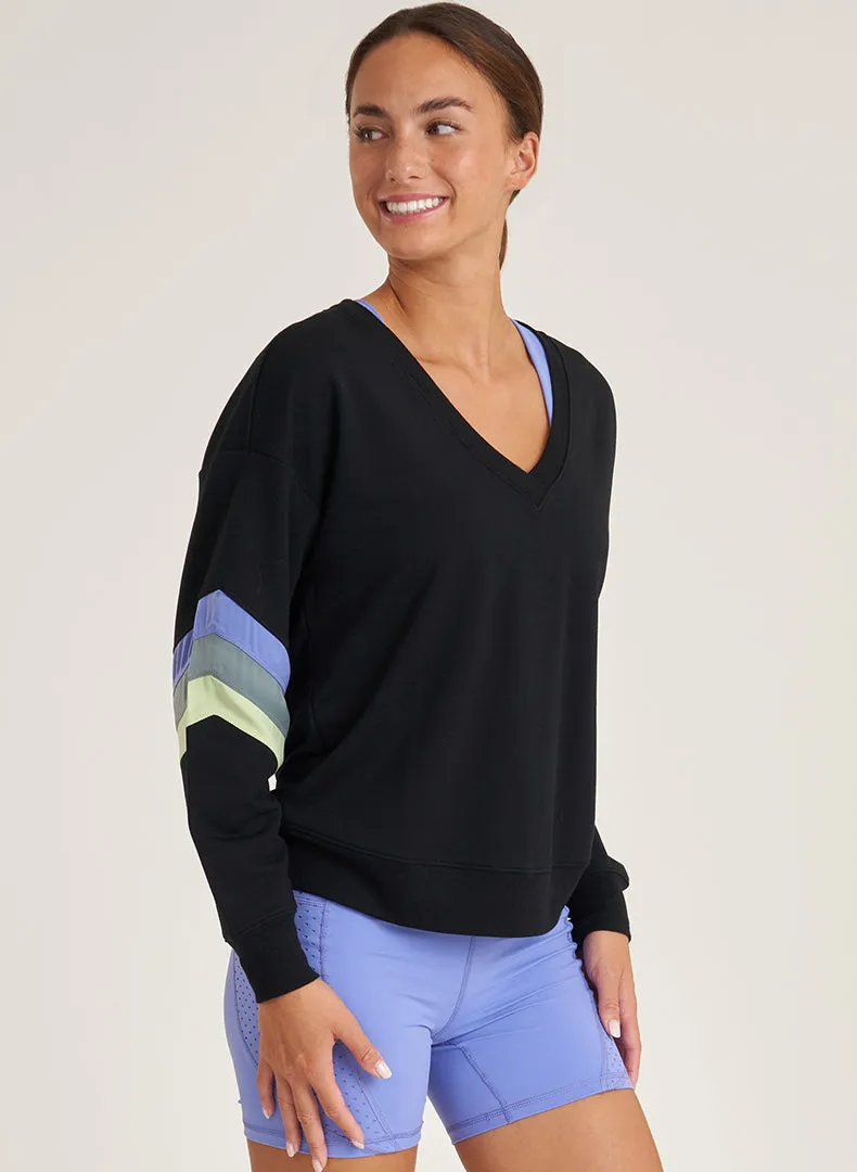 Comforted V-Blocked Pullover - FINAL SALE