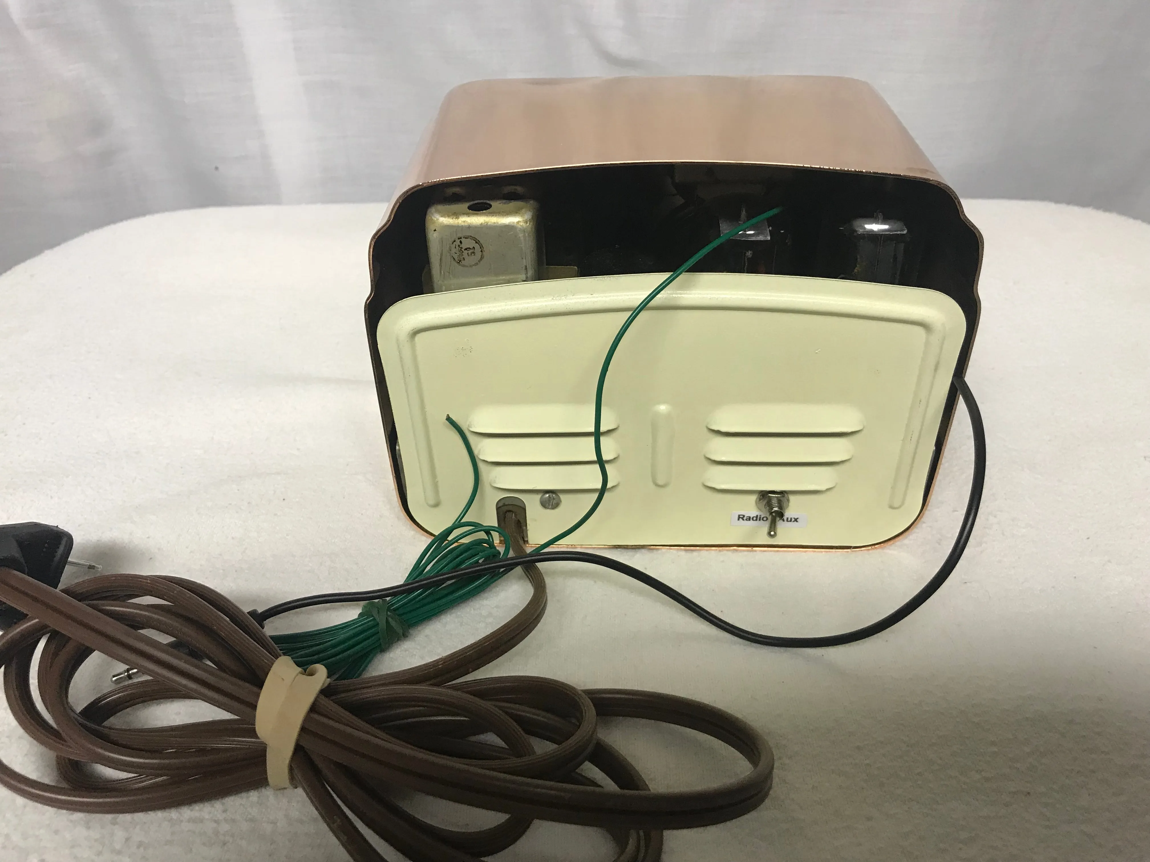 Copper Arvin Midget Tube Radio With Bluetooth input.