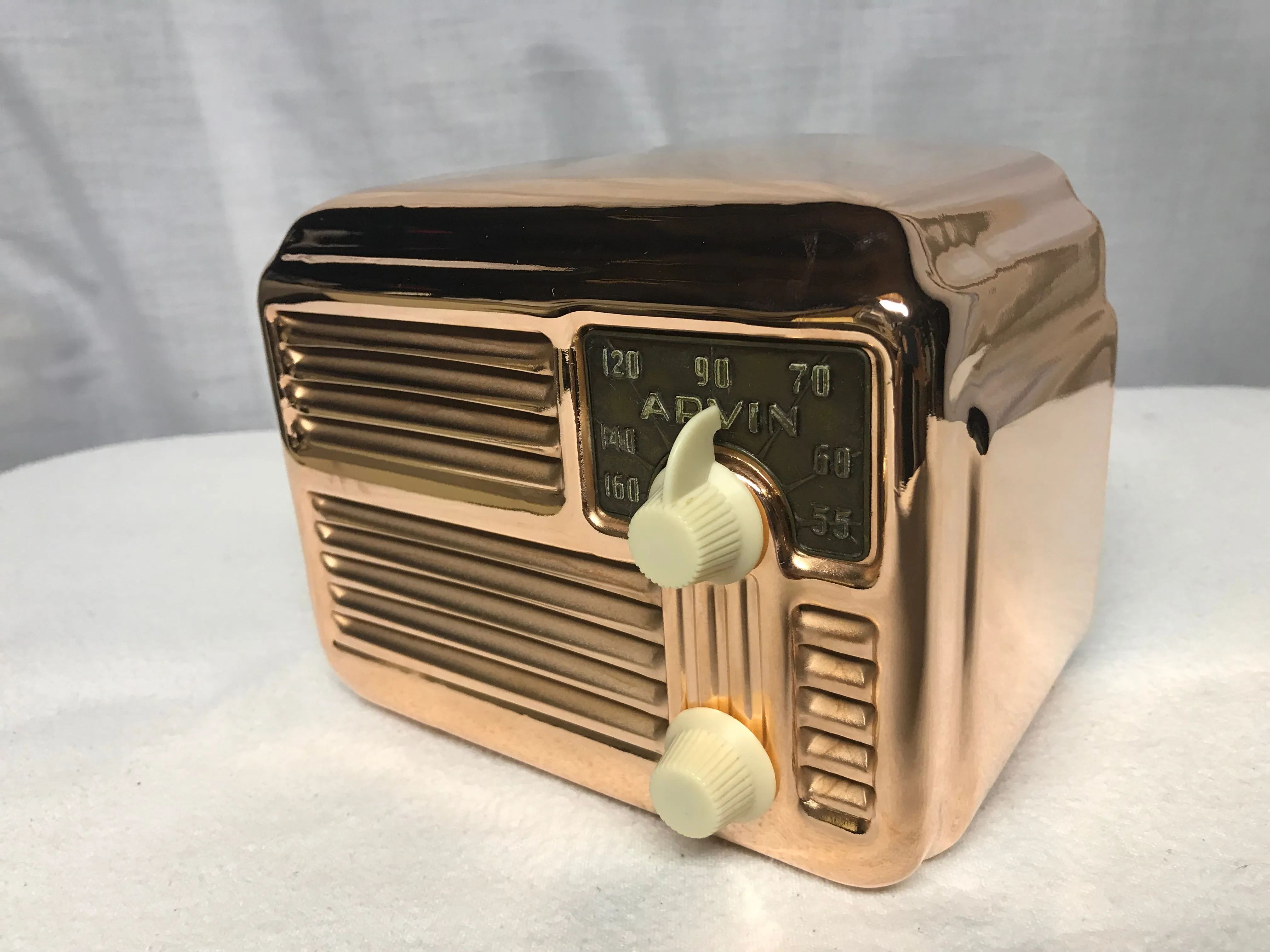 Copper Arvin Midget Tube Radio With Bluetooth input.