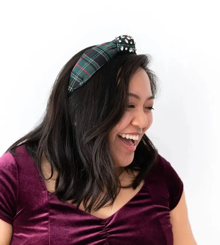 Crystal Dipped Green Headband