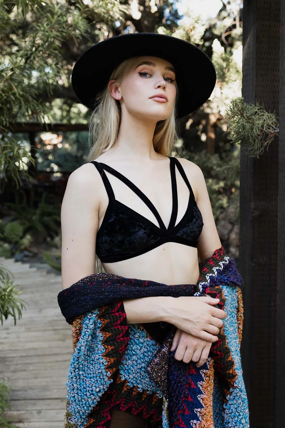 Dainty Crushed Velvet Bralette