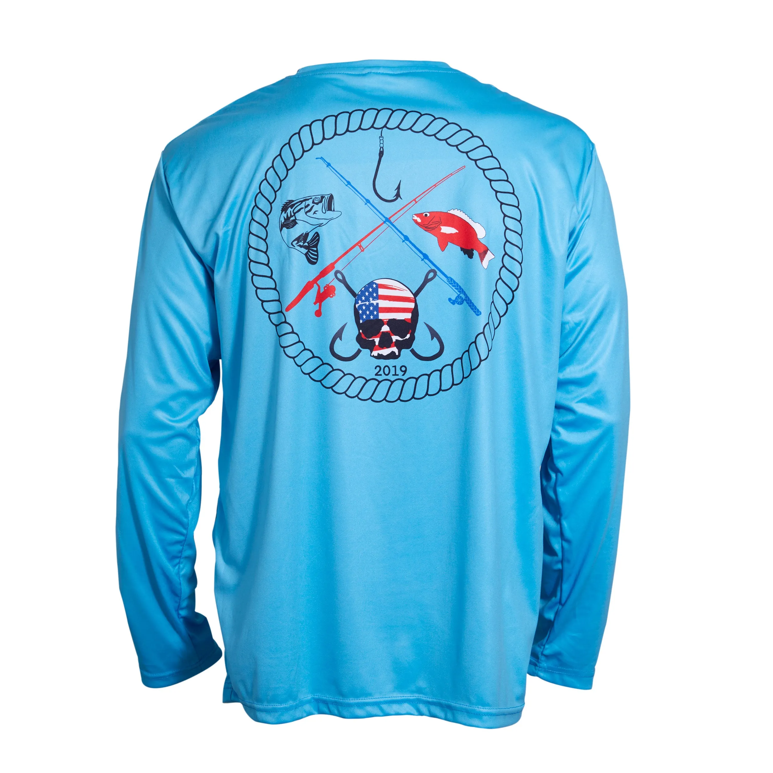Dead Fish Hook Initial Logo Performance Tee