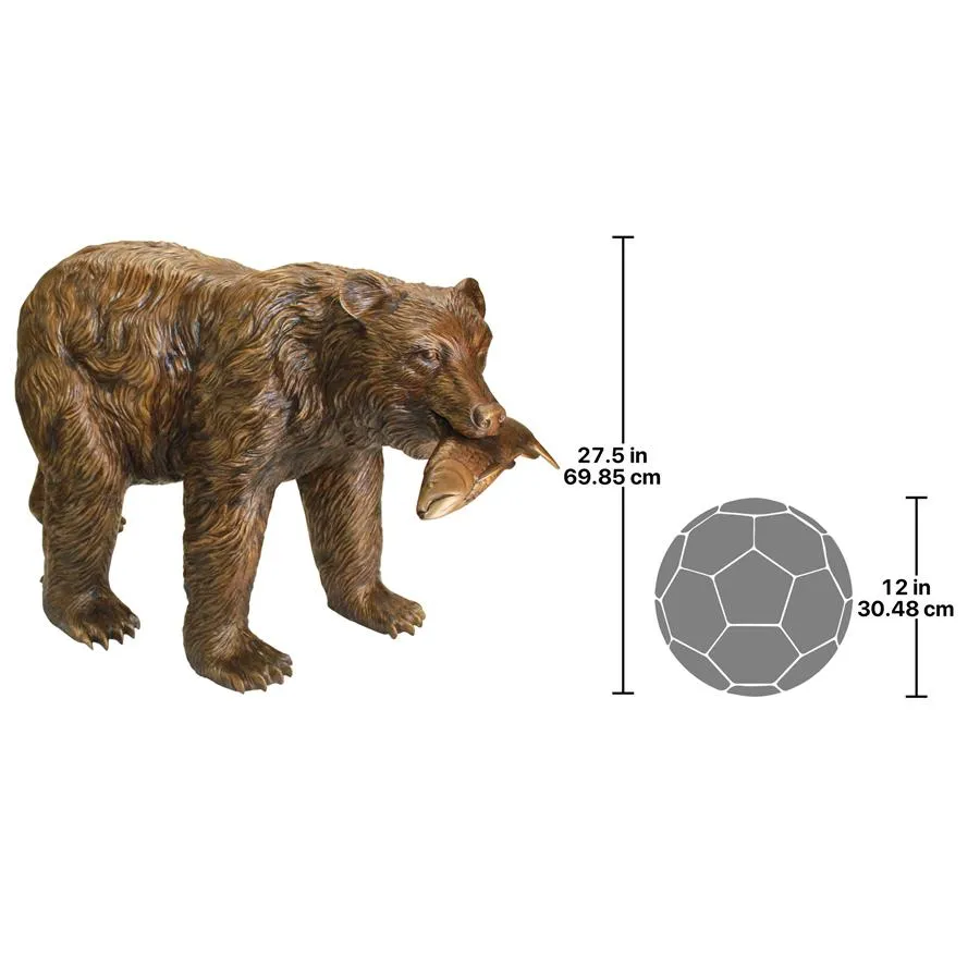 Design Toscano- Fisherman Bear Cast Bronze Garden Statue