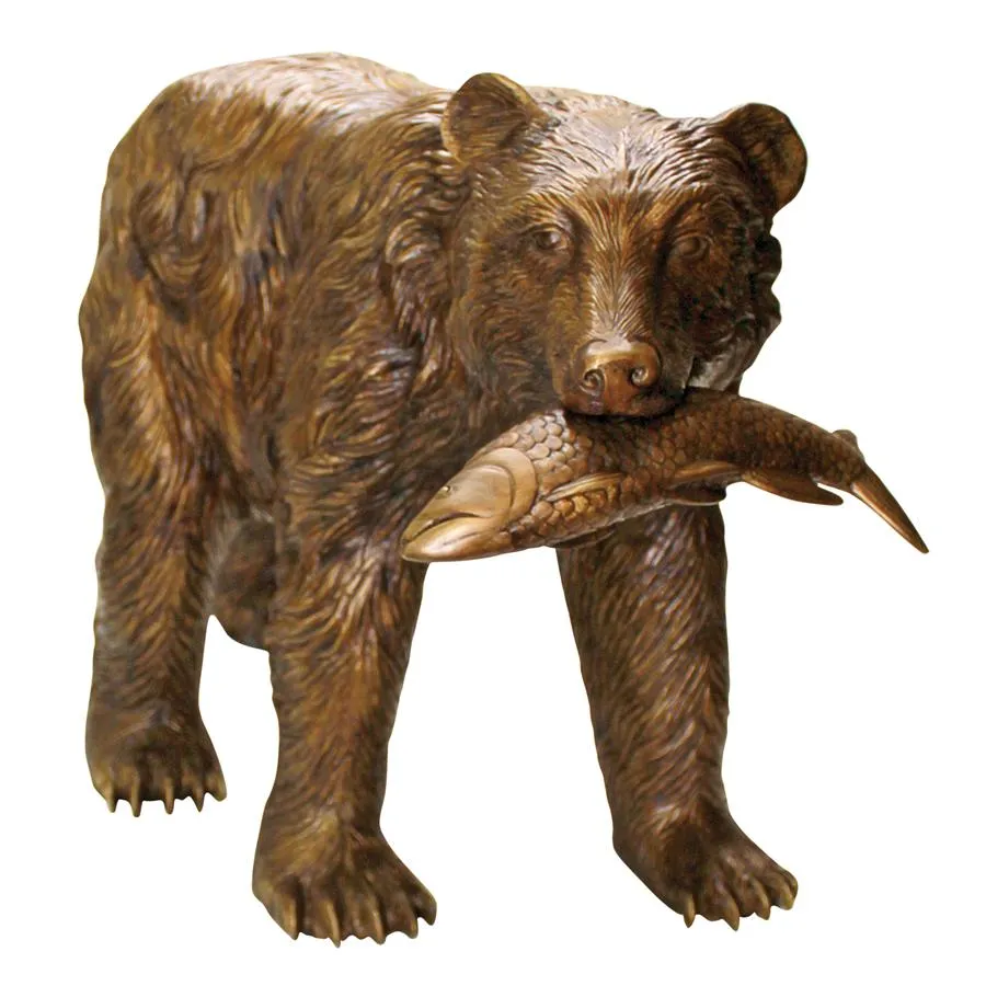 Design Toscano- Fisherman Bear Cast Bronze Garden Statue