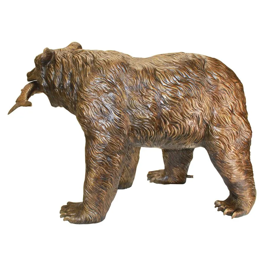 Design Toscano- Fisherman Bear Cast Bronze Garden Statue