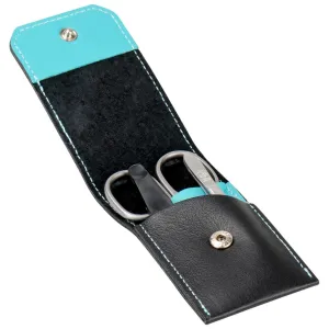 Dovo Black Leather 3-Piece Manicure Set