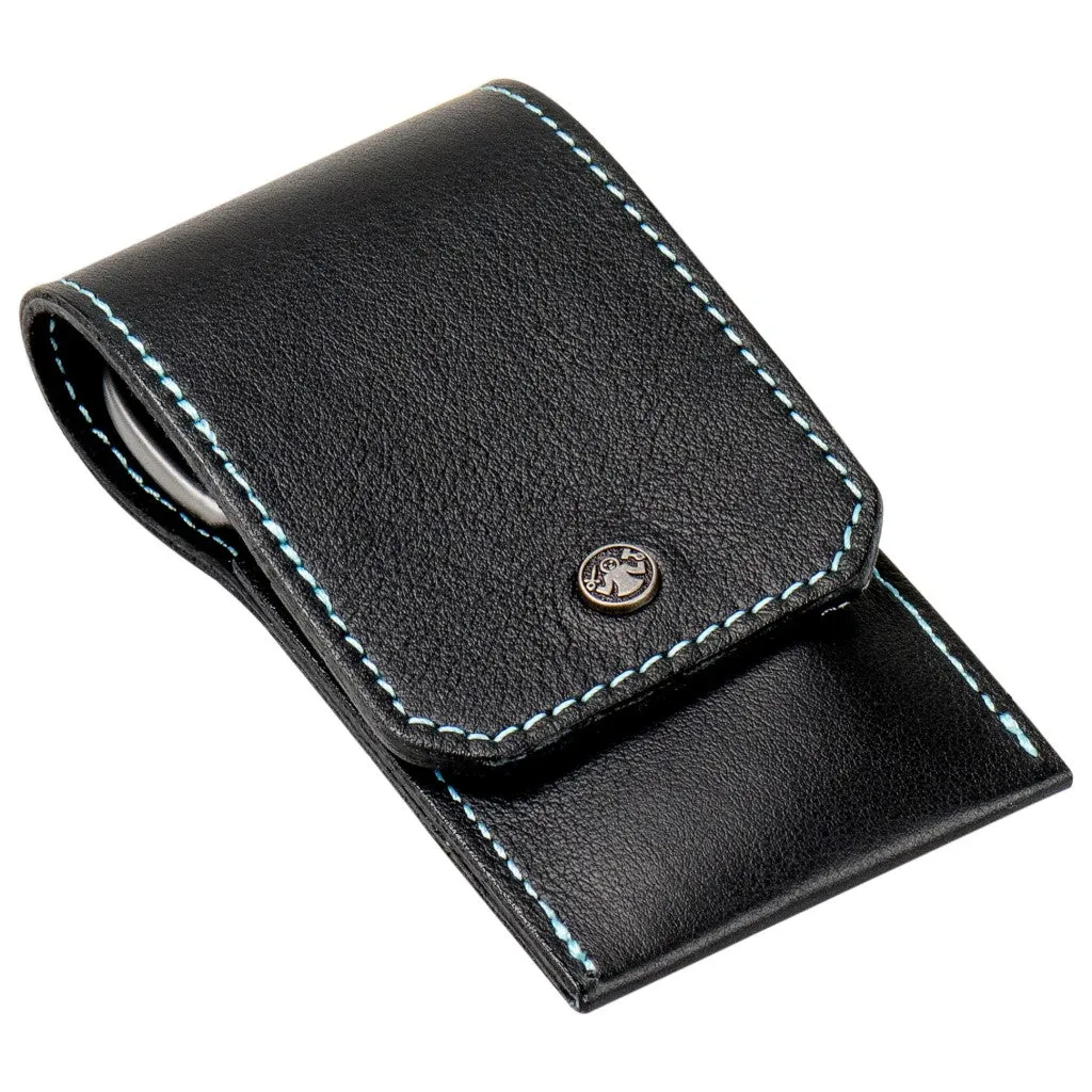 Dovo Black Leather 3-Piece Manicure Set